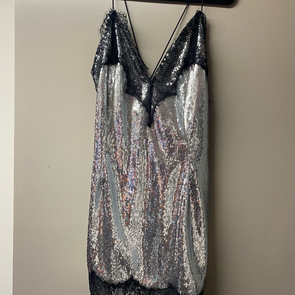 Pretty little thing sequin lace dress